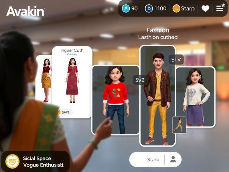 Virtual social space in Avakin Vogue Enthusiast